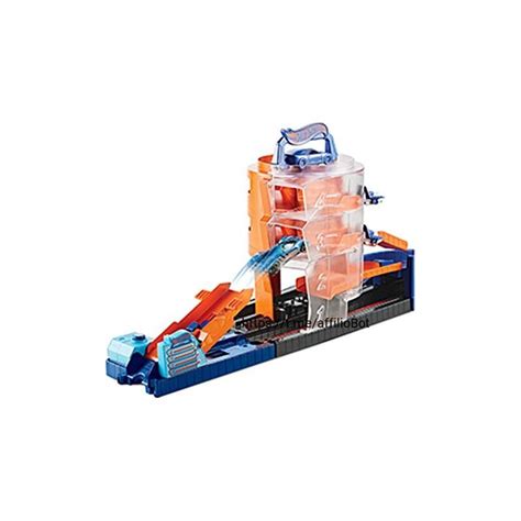 Hot Wheels Pista Super Spin Dealership Playset Per Macchinine A 4