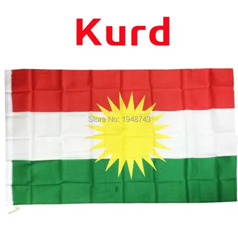 2016 The Kurd flag Kurdish flag 100% Polyester Kurdistan Flag 5*3 FT ...