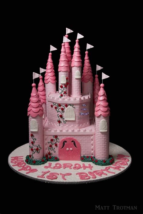 Pink Princess Castle Cake - Decorated Cake by Jake's - CakesDecor