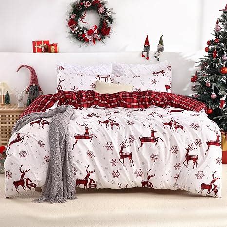 Starbedia Christmas Duvet Cover King Soft Brushed Microfiber Comforter