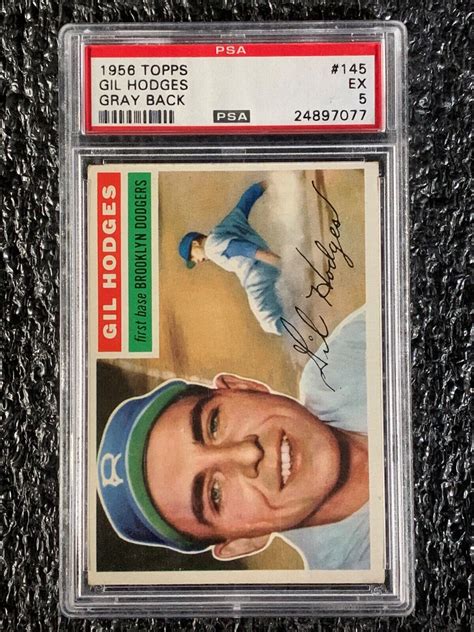 Topps Baseball Gil Hodges Gray Back Psa Ebay