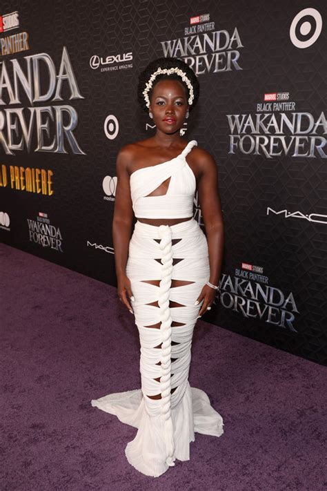 Lupita Nyong O In Balmain At The BLACK PANTHER WAKANDA FOREVER World