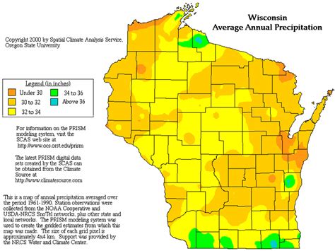 Wisconsin Precipitation Map Of Wisconsin