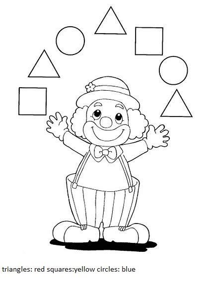 Shape Worksheets Clown Activity Artesan As De Preescolar