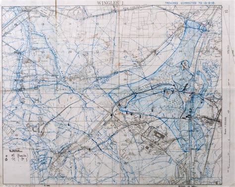 World War One Trench Map Douvrin and Area – Works – eMuseum