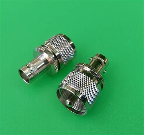 2 Pcs Uhf Pl259 Male To Bnc Female Connector Usa Seller Ebay