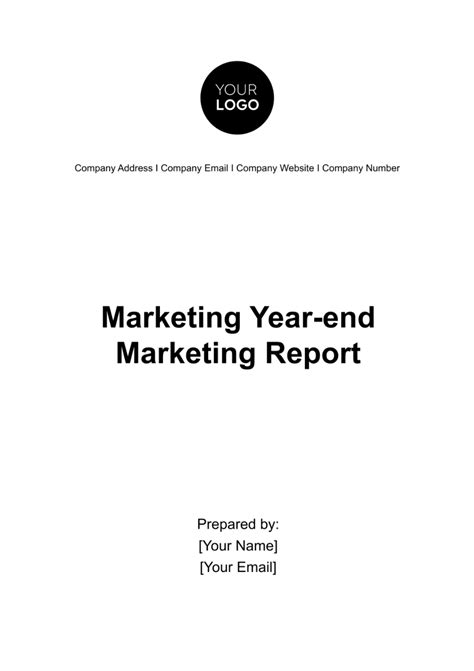 Free Marketing Year-end Marketing Report Template to Edit Online