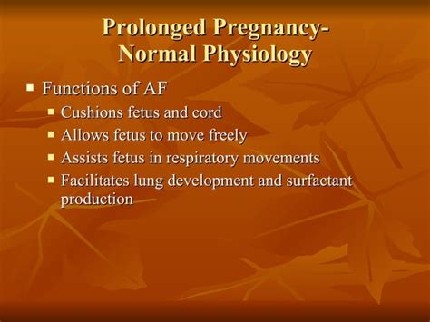 Prolonged Pregnancy Ppt