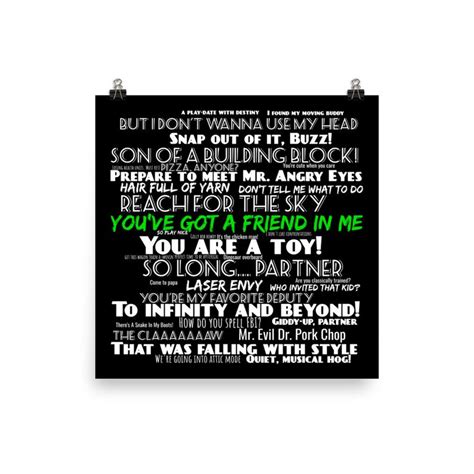 Toy Story Quotes Disney Pixar Poster Print Toy Story - Etsy