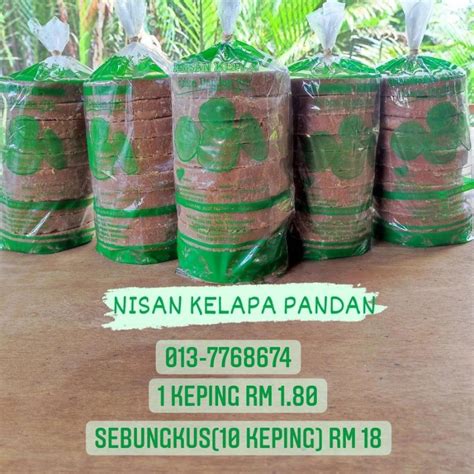 Original 100 Nisan Kelapa Pandan Nisan Kampung Gula Melaka 2kg