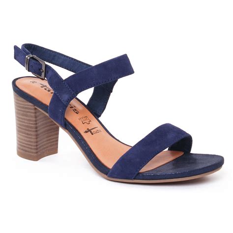 Tamaris Blue Nu Pied Talon Hauts Bleu Marine Printemps T Chez