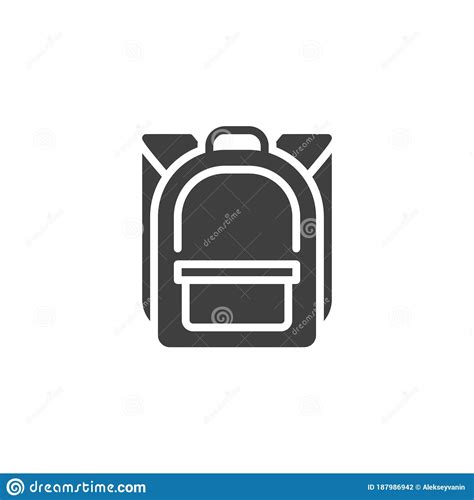 Rucksack Backpack Icon Outline Vector Logo Illustration Filled Color