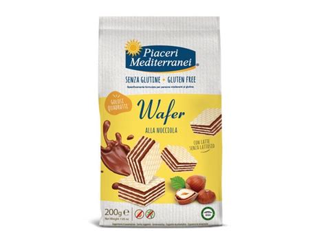 Piaceri Mediterranei Wafer Alla Nocciola Formato Quadrato 200 G