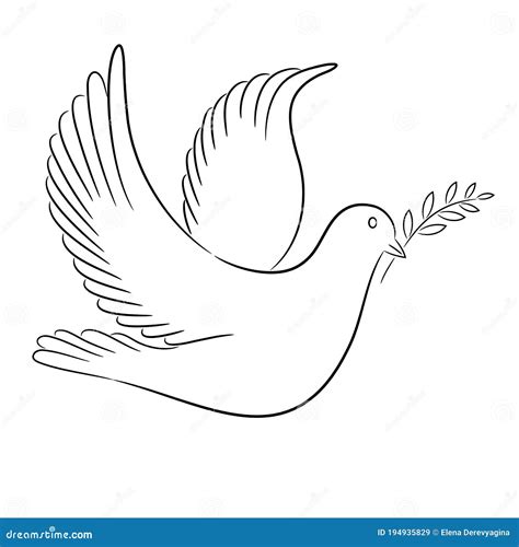 Peace Dove Black White Stock Illustrations – 3,408 Peace Dove Black ...