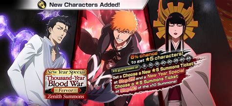 Bleach Brave Souls New Year Special Thousand Year Blood War Zenith