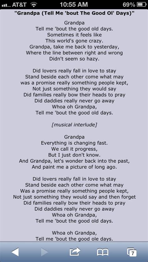 The Judds Grandpa Inspirational Songs Christian Song Lyrics Great