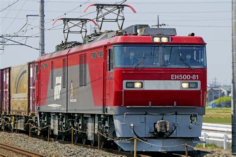 Jr貨物eh500形電気機関車 Eh500 81 野木駅 鉄道フォト・写真拡大 By ちゃぽんさん レイルラボraillab