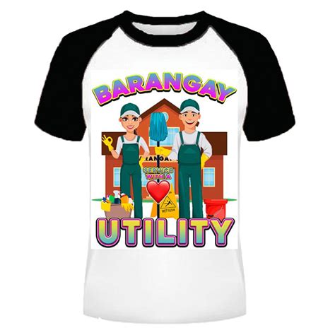 Barangay Utility Raglan T Shirt Sublimation Print Shopee Philippines