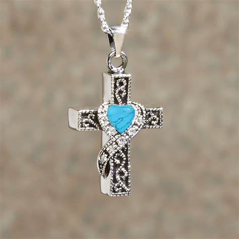 Heart Stone Cross Necklace - Simple Traditions