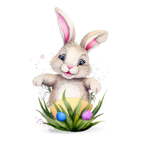 Download Watercolor Easter Bunny Png Bim