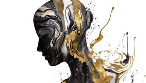 Premium Ai Image Female Silhouettes Made With Ink Generative Ai