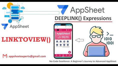 AppSheet Tutorials Deeplink Expressions LINKTOVIEW AppSheet For