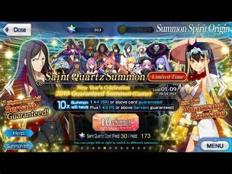 Na New Years Guaranteed Ssr Gacha Fate Grand Order Youtube