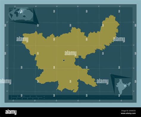 Jharkhand Estado De La India Forma De Color S Lido Mapas De