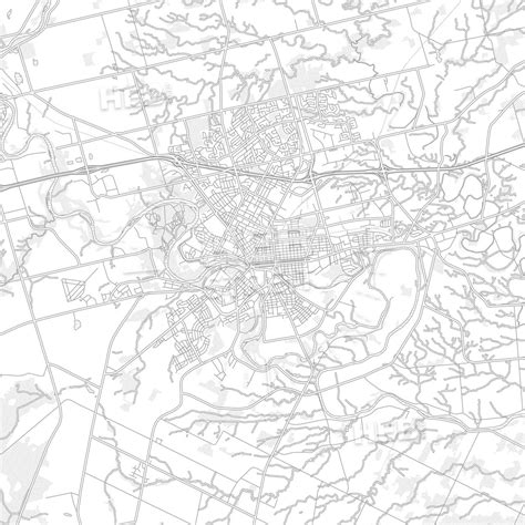 Brantford, Ontario, Canada, bright outlined vector map - HEBSTREITS Sketches | Map vector ...