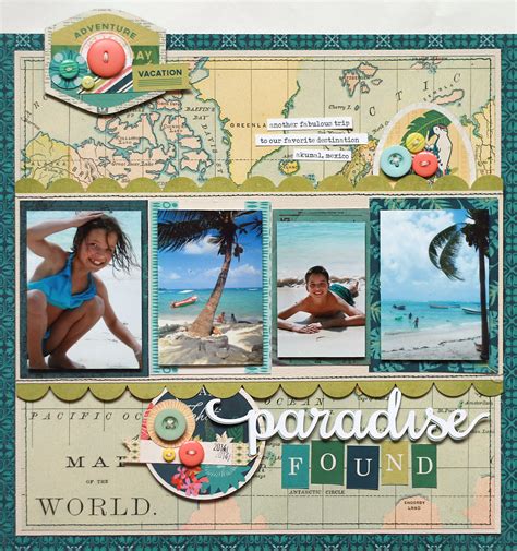 New From BasicGrey South Pacific Collection Cruise Scrapbook Beach