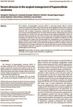 Recent Advances In The Surgical Management Of Hepatocellular Carcinoma