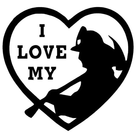 Firefighter Love Decal