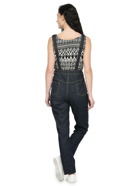 Buy Tunic Nation Denim Blue Solid Dungaree Online 1169 From ShopClues