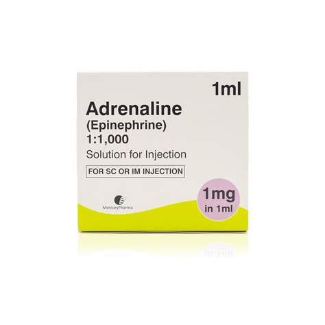Adrenaline 1mg/1ml (1:1000) x10 amps – Kinetic Pharmacy