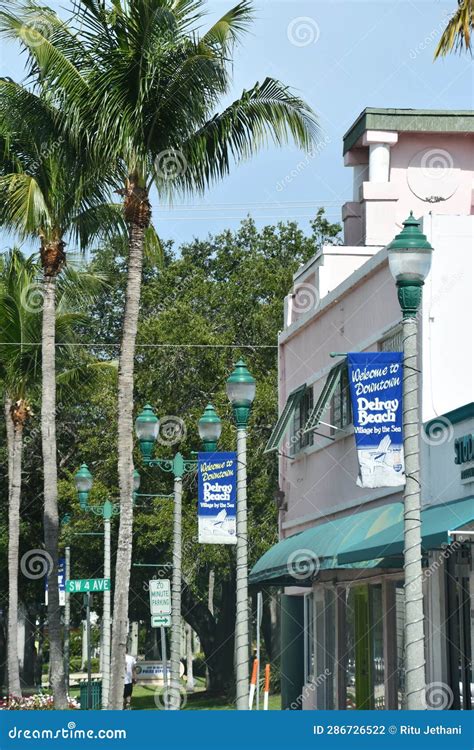 Downtown Delray Beach In Florida Editorial Photography Image Of