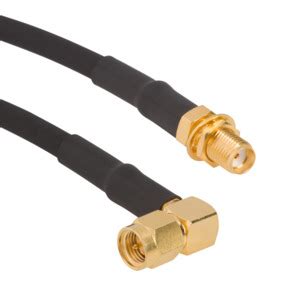 Amphenol Rf Rf Cable Sma Rt Angle Plug To Sma Straight