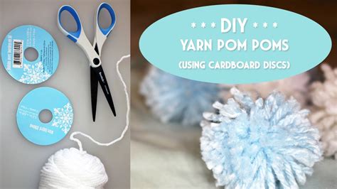 Diy Yarn Pom Poms Using Cardboard Discs Youtube