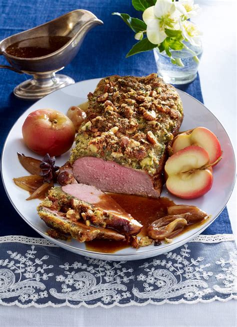 Kalbsbraten unter der Kruste mit Cidre Äpfeln Rezept LECKER