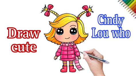 How To Draw A Cute Cindy Lou Who Clipartto Draw Step By Step Dl Cute Things Youtube