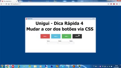 Unigui Dica Rápida 4 Usando Css para mudar a cor dos botões YouTube