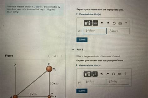 Solved The Three Masses Shown In Figure Are Connected By Chegg