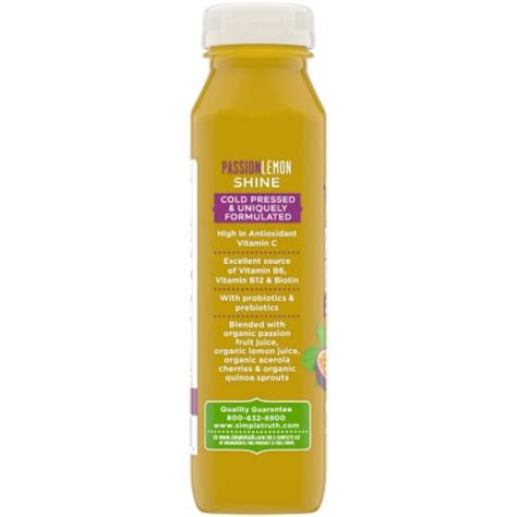 Simple Truth Organic Passionlemon Shine Probiotic Juice Drink Oz