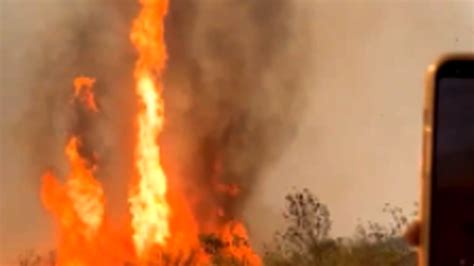 Rare Firenado Weather Phenomenon Spotted In Australian Outback