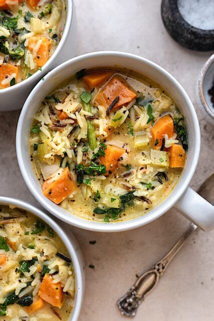 Creamy Sweet Potato And Wild Rice Soup Cupful Of Kale