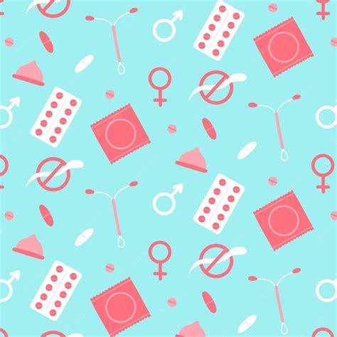 Premium Vector Seamless Pattern With Contraceptives Vector