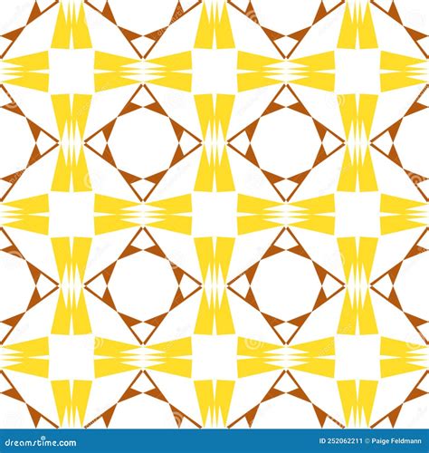 Retro Burnt Orange And Yellow Repeating Background Graphic Stock