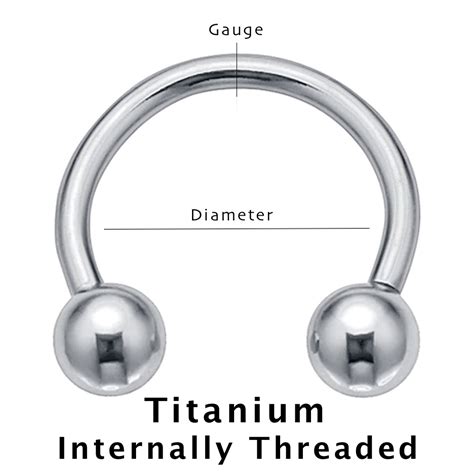 Circular Barbell Titanium Internally Threaded