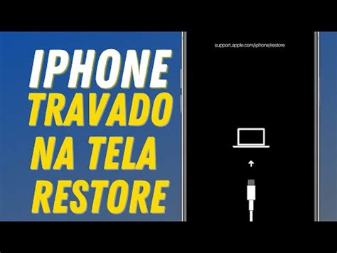 iPhone travado na tela restauração YouTube