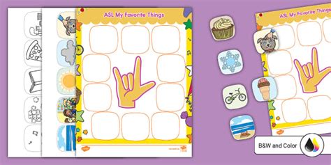 Favorite Sign Language Activity Asl Resource Twinkl Usa