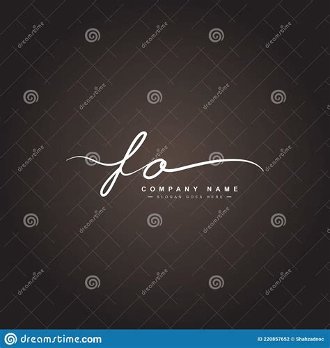 Initial Letter FO Logo Handwritten Signature Logo Vector Illustration